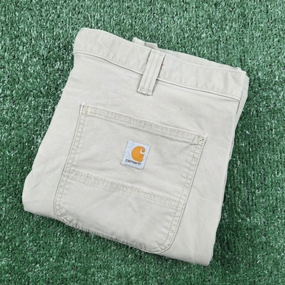 Carhartt Mens Relaxed Fit Canvas Work Pants Tan 102291-232 38x30 - Picture 4 of 6